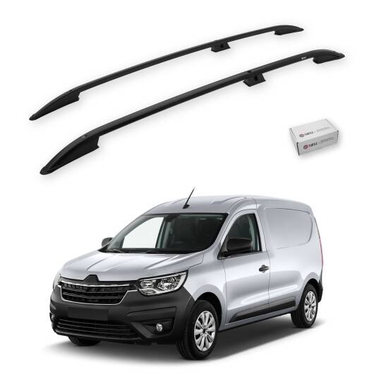 TURTLE Fits Renault Express 2021-2025 Roof Rail Crown Black