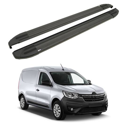 TURTLE Fits Renault Express 2021-2025 Side Step Brillant Black