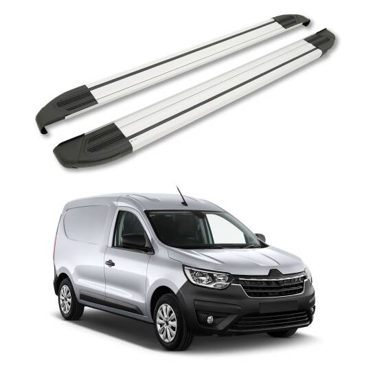 TURTLE Fits Renault Express 2021-2025 Side Step Brillant Silver