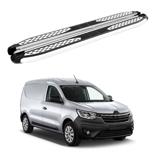 TURTLE Fits Renault Express 2021-2025 Side Step Plus Silver