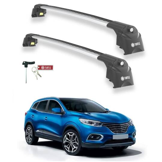 TURTLE Fits Renault Kadjar 2015-2022 Roof Rack Air2 Silver