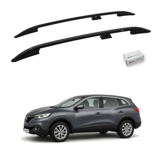 TURTLE Fits Renault Kadjar 2015-2022 Roof Rail Crown Black
