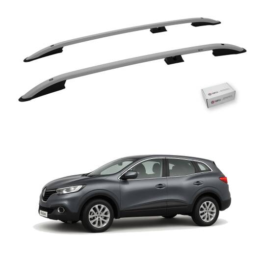 TURTLE Fits Renault Kadjar 2015-2022 Roof Rail Crown Silver