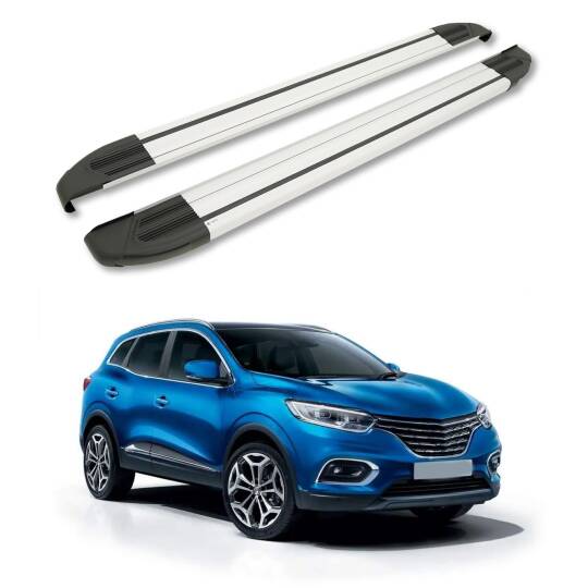 TURTLE Fits Renault Kadjar 2015-2022 Side Step Brillant Silver