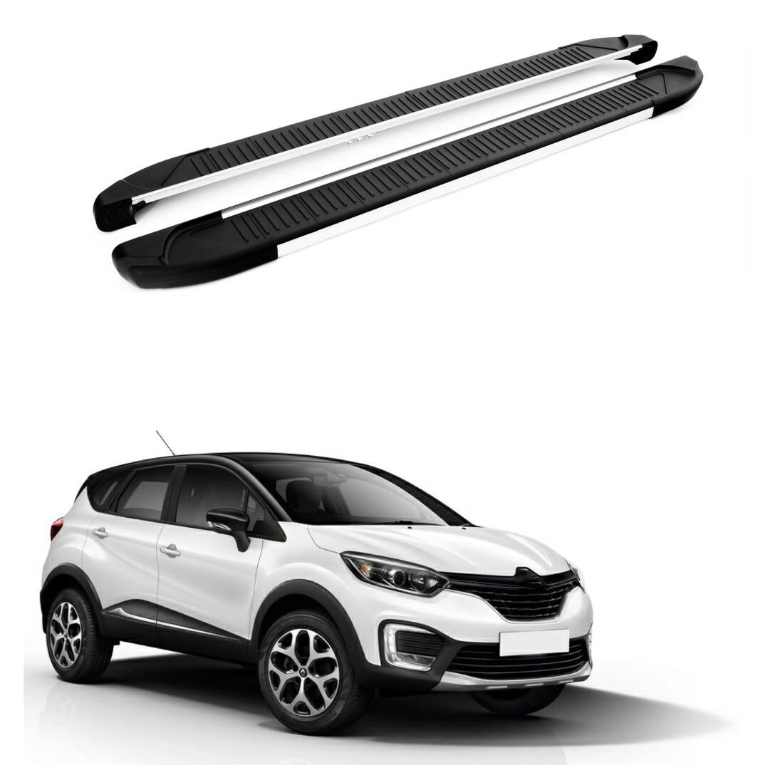 TURTLE Fits Renault Kaptur 4X4 (Ha) [Ru] 2016-2019 Side Step Another Silver - 1