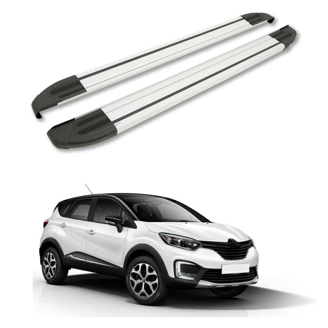 TURTLE Fits Renault Kaptur 4X4 (Ha) [Ru] 2016-2019 Side Step Brillant Silver - 1