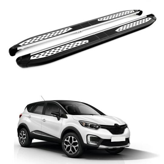 TURTLE Fits Renault Kaptur 4X4 (Ha) [Ru] 2016-2019 Side Step Plus Black