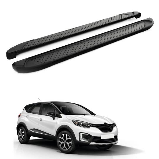 TURTLE Fits Renault Kaptur 4X4 (Ha) [Ru] 2016-2019 Side Step Sapphire V1 Black