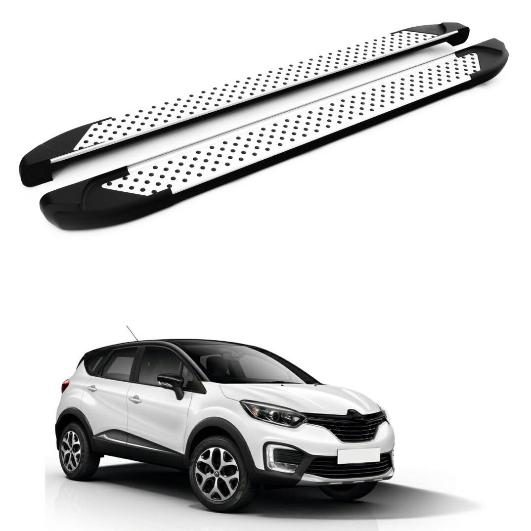 TURTLE Fits Renault Kaptur 4X4 (Ha) [Ru] 2016-2019 Side Step Sapphire V1 Silver - 1