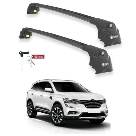 TURTLE Fits Renault Koleos 2017-2025 Roof Rack Air2 Black