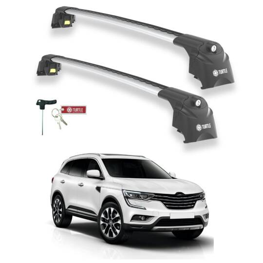 TURTLE Fits Renault Koleos 2017-2025 Roof Rack Air2 Silver