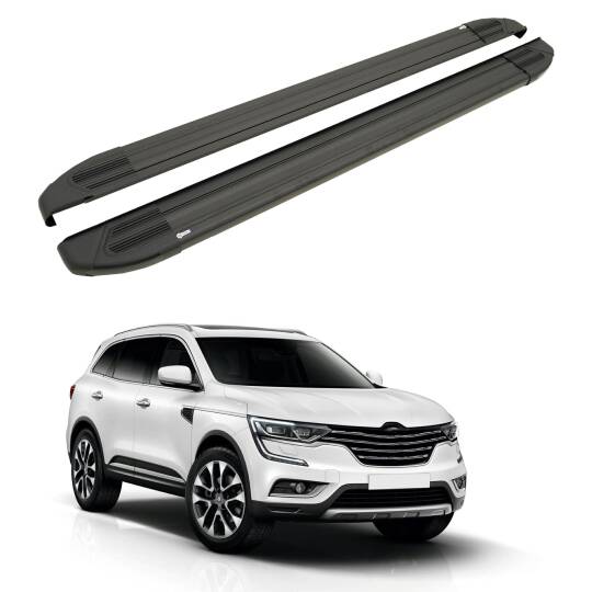 TURTLE Fits Renault Koleos 2017-2025 Side Step Brillant Black