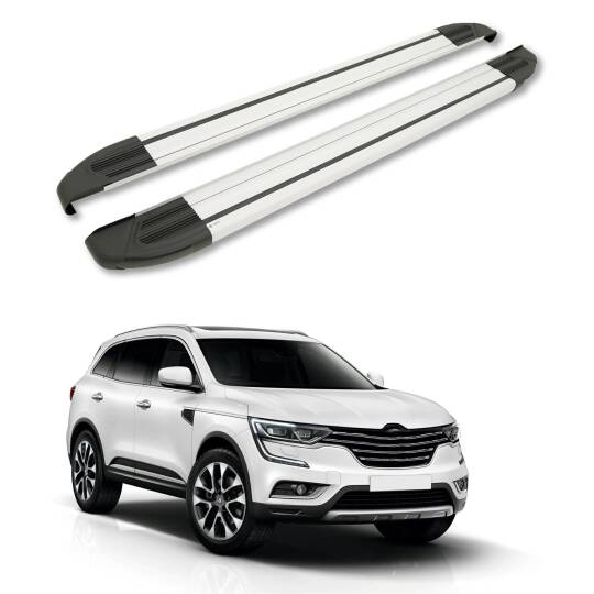 TURTLE Fits Renault Koleos 2017-2025 Side Step Brillant Silver