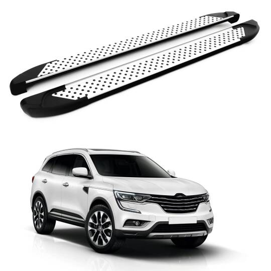 TURTLE Fits Renault Koleos 2017-2025 Side Step Sapphire V1 Silver