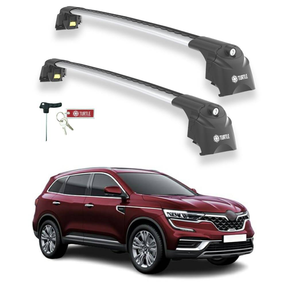 TURTLE Fits Renault Samsung Qm6 2017-2020 Roof Rack Air2 Silver - 1