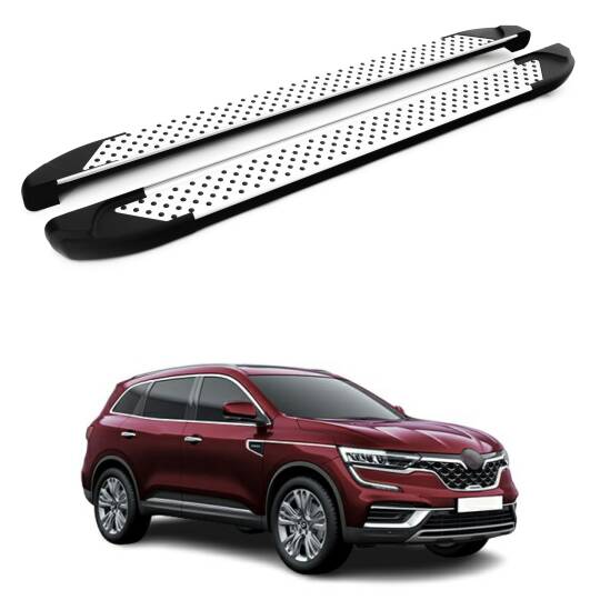 TURTLE Fits Renault Samsung Qm6 2017-2020 Side Step Sapphire V1 Silver