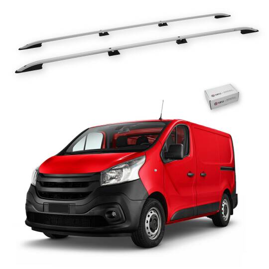 TURTLE Fits Renault Trafic (X82) 2014-2025 / Lwb Roof Rail Crown Silver