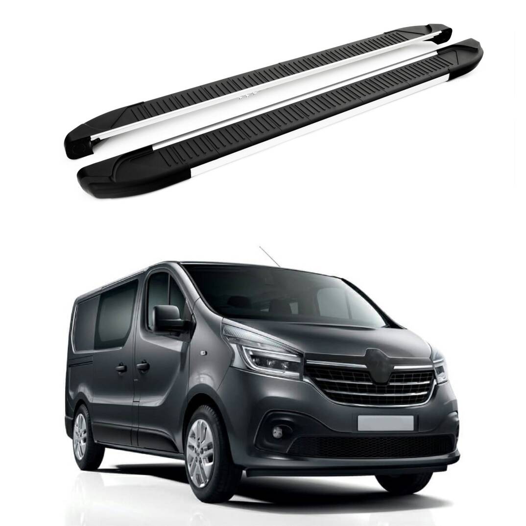 TURTLE Fits Renault Trafic (X82) 2014-2025 / Lwb Side Step Another Silver - 1