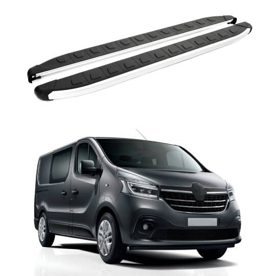 TURTLE Fits Renault Trafic (X82) 2014-2025 / Swb Side Step Alyans Silver
