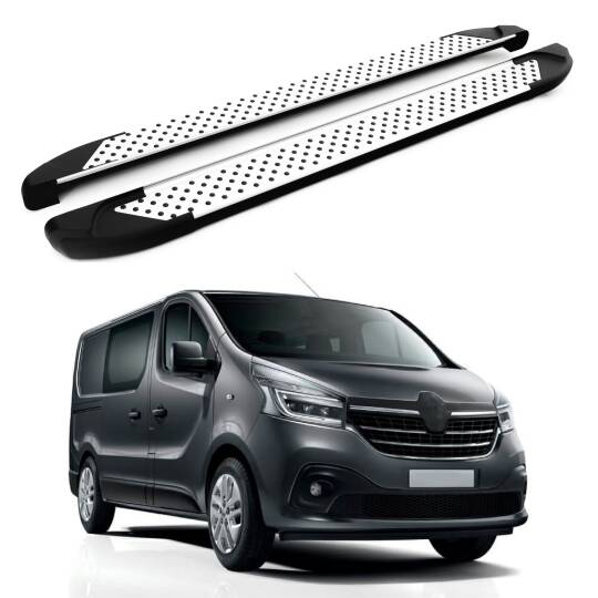 TURTLE Fits Renault Trafic (X82) 2014-2025 / Swb Side Step Sapphire V1 Silver