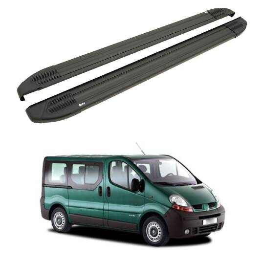 TURTLE Fits Renault Trafic (X83) 2001-2014 / Swb Side Step Brillant Black