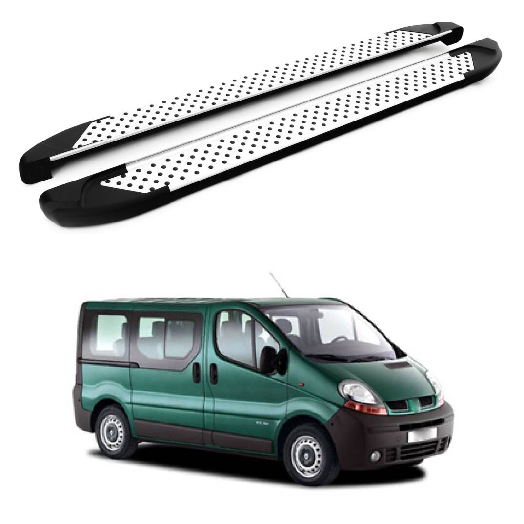 TURTLE Fits Renault Trafic (X83) 2001-2014 / Swb Side Step Sapphire V1 Silver - 1