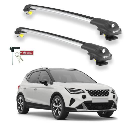 TURTLE Fits Seat Arona (Kj7) 2017-2025 Roof Rack Air1 Silver