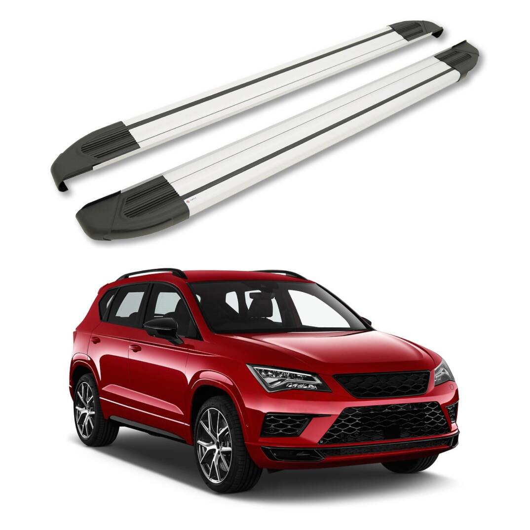 TURTLE Fits Seat Ateca 2016-2025 Side Step Brillant Silver - 1