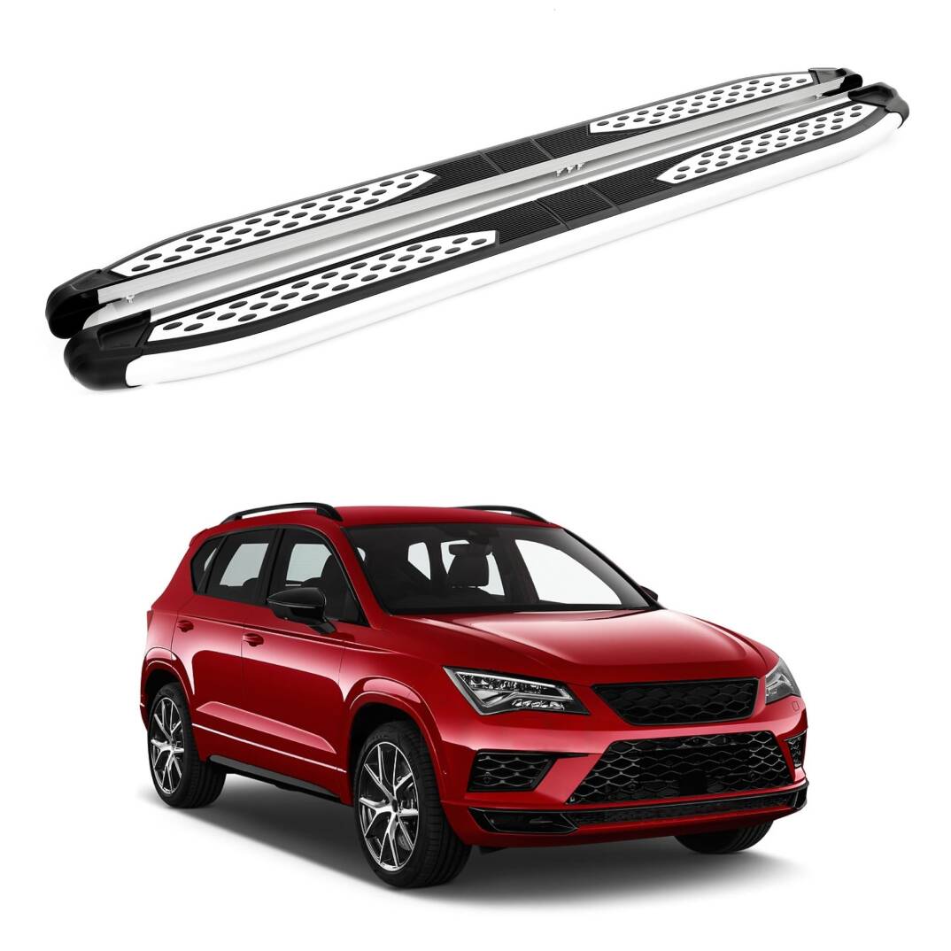 TURTLE Fits Seat Ateca 2016-2025 Side Step Plus Silver - 1