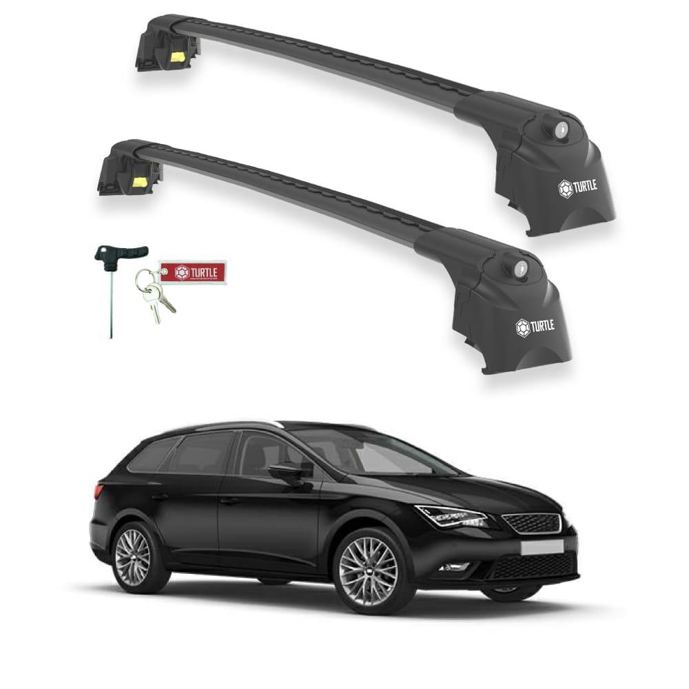 TURTLE Fits Seat Leon St 2013-2020 Roof Rack Air2 Black - 1