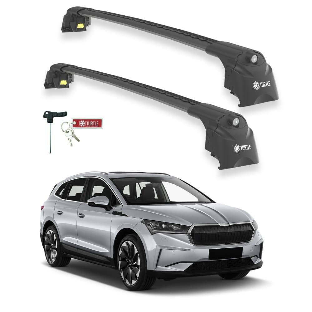 TURTLE Fits Skoda Enyaq İv 2020-2025 Roof Rack Air2 Black - 1