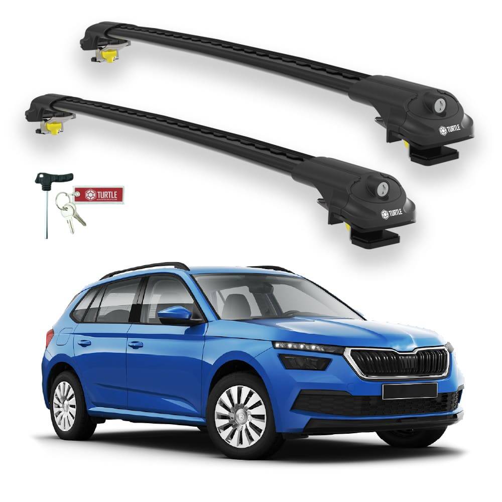 TURTLE Fits Skoda Kamiq 2019-2025 Roof Rack Air1 Black - 1