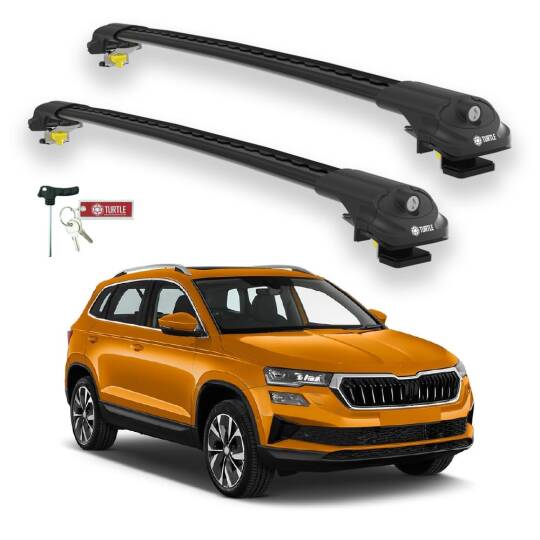 TURTLE Fits Skoda Karoq 2017-2025 Roof Rack Air1 Black