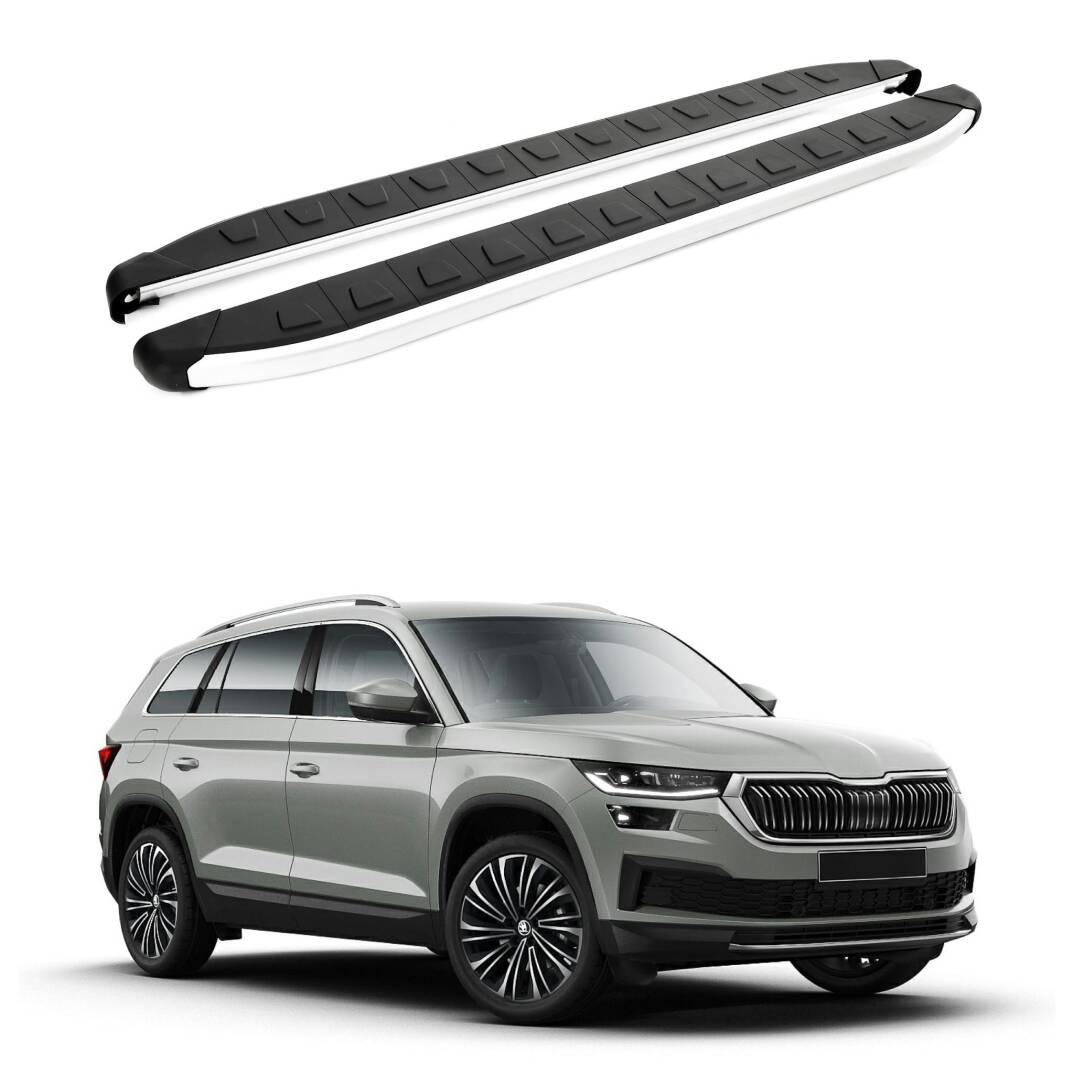 TURTLE Fits Skoda Kodiaq (Ns7) 2017-2023 Side Step Alyans Silver - 1