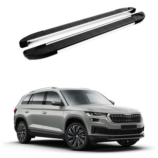 TURTLE Fits Skoda Kodiaq (Ns7) 2017-2023 Side Step Another Silver