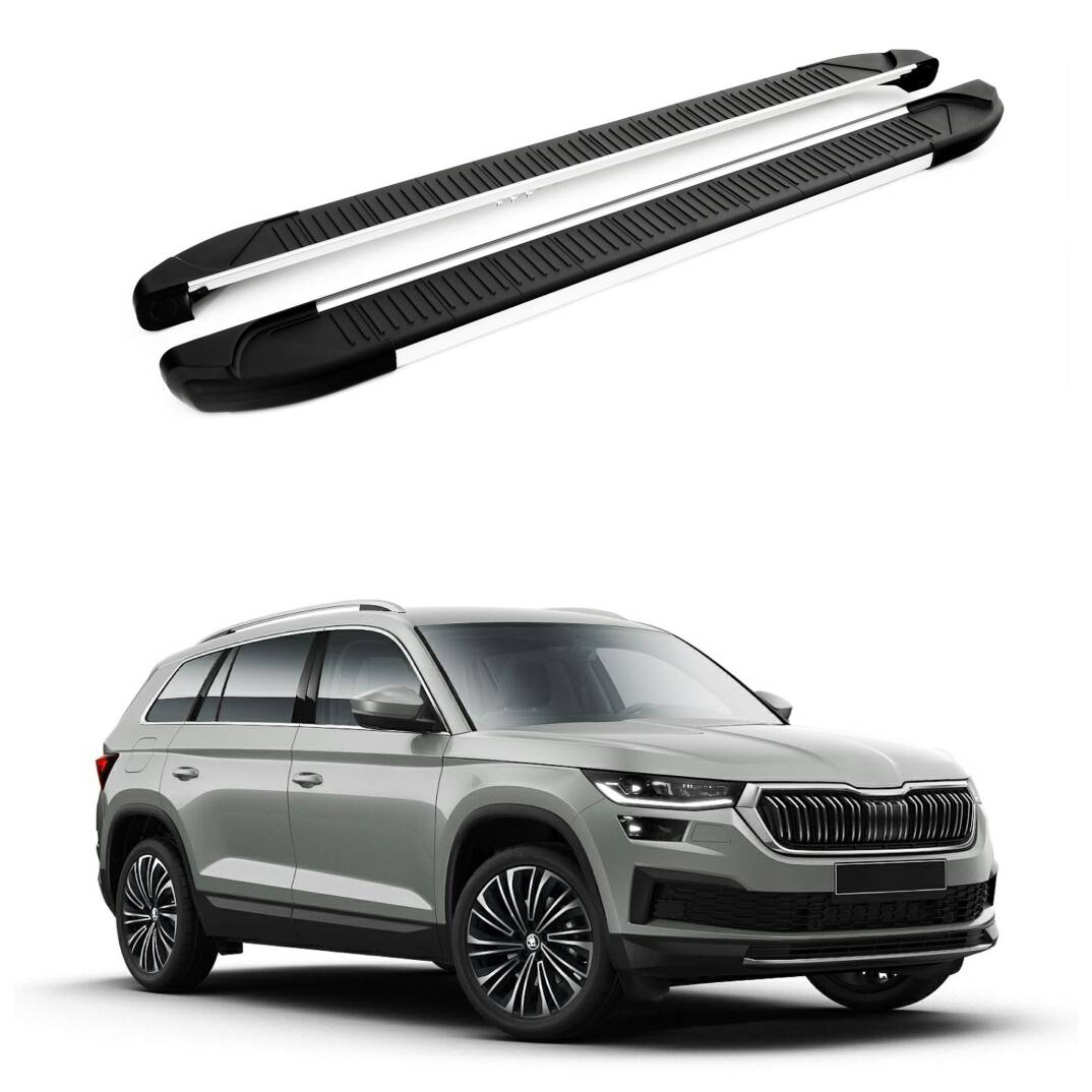 TURTLE Fits Skoda Kodiaq (Ns7) 2017-2023 Side Step Another Silver - 1