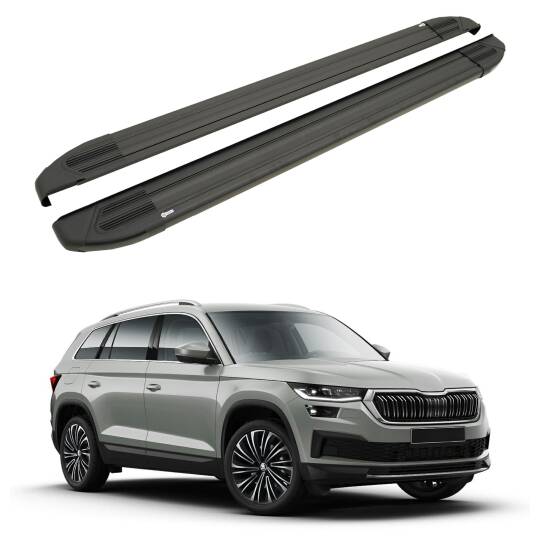 TURTLE Fits Skoda Kodiaq (Ns7) 2017-2023 Side Step Brillant Black
