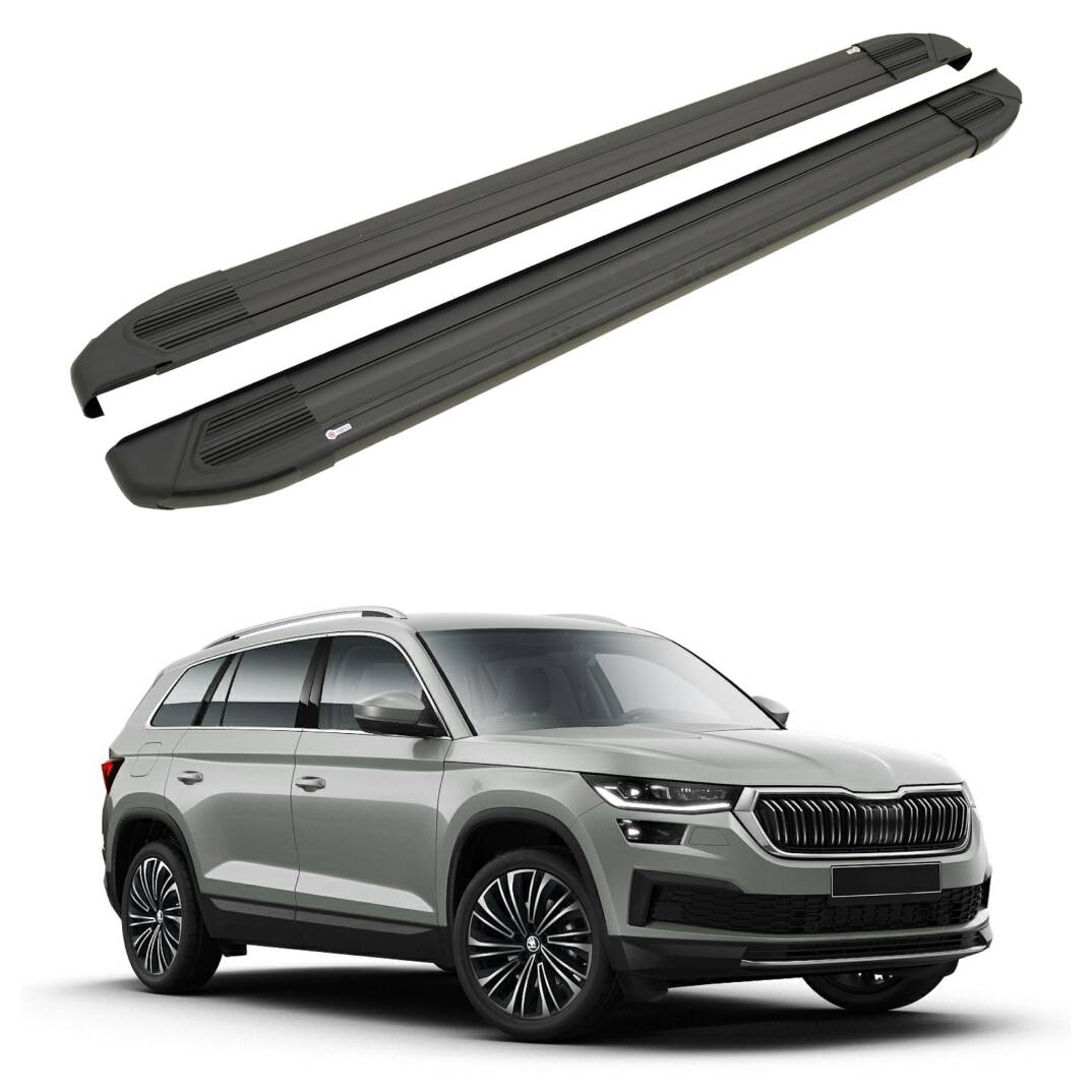 TURTLE Fits Skoda Kodiaq (Ns7) 2017-2023 Side Step Brillant Black - 1