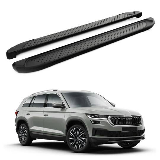TURTLE Fits Skoda Kodiaq (Ns7) 2017-2023 Side Step Sapphire V1 Black
