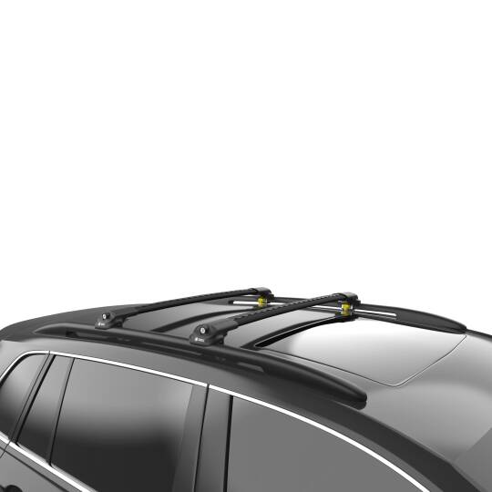 TURTLE Fits Skoda Yeti (5L) 2009-2017 Roof Rack Air1 Black - 2
