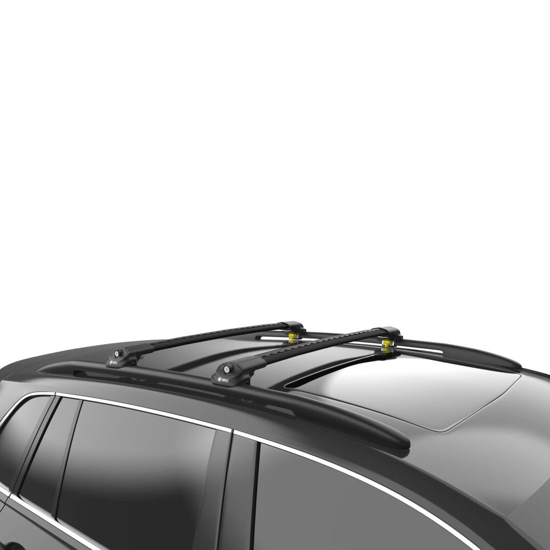 TURTLE Fits Skoda Yeti (5L) 2009-2017 Roof Rack Air1 Black - 2