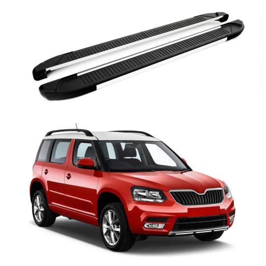 TURTLE Fits Skoda Yeti (5L) 2009-2017 Side Step Another Silver