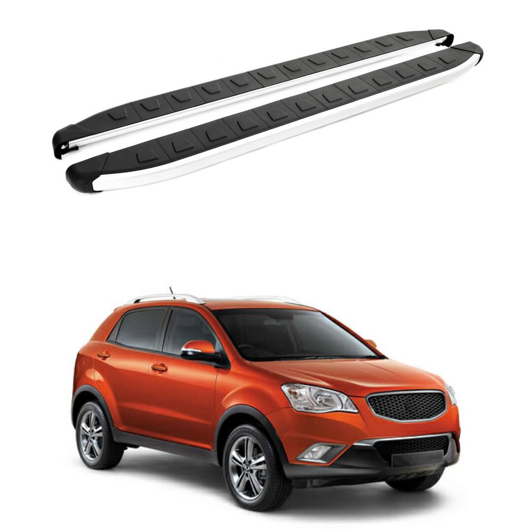 TURTLE Fits Ssangyong Korando (C200) 2010-2019 Side Step Alyans Silver - 1