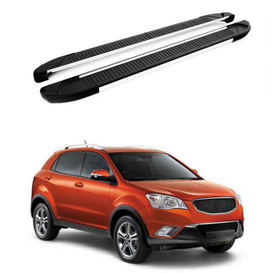 TURTLE Fits Ssangyong Korando (C200) 2010-2019 Side Step Another Silver
