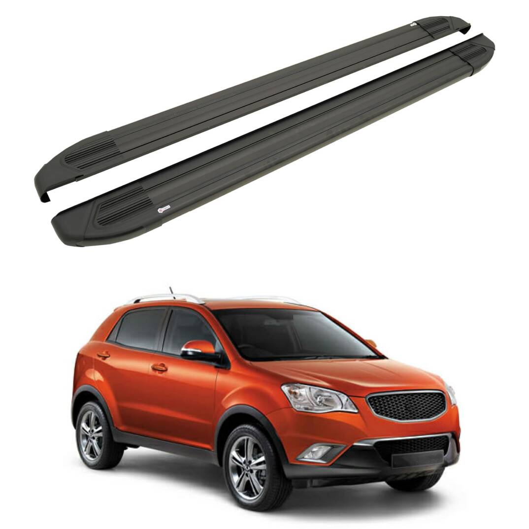 TURTLE Fits Ssangyong Korando (C200) 2010-2019 Side Step Brillant Black - 1