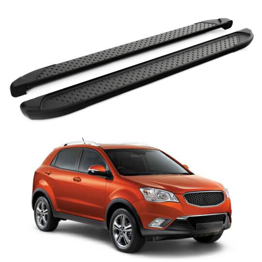 TURTLE Fits Ssangyong Korando (C200) 2010-2019 Side Step Sapphire V1 Black