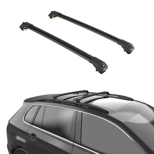 TURTLE Fits Ssangyong Korando (C300) 2019-2025 Roof Rack Air1 Black - 1