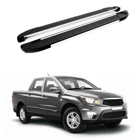 TURTLE Fits Ssangyong Korando Sports 2013-2019 Side Step Another Silver