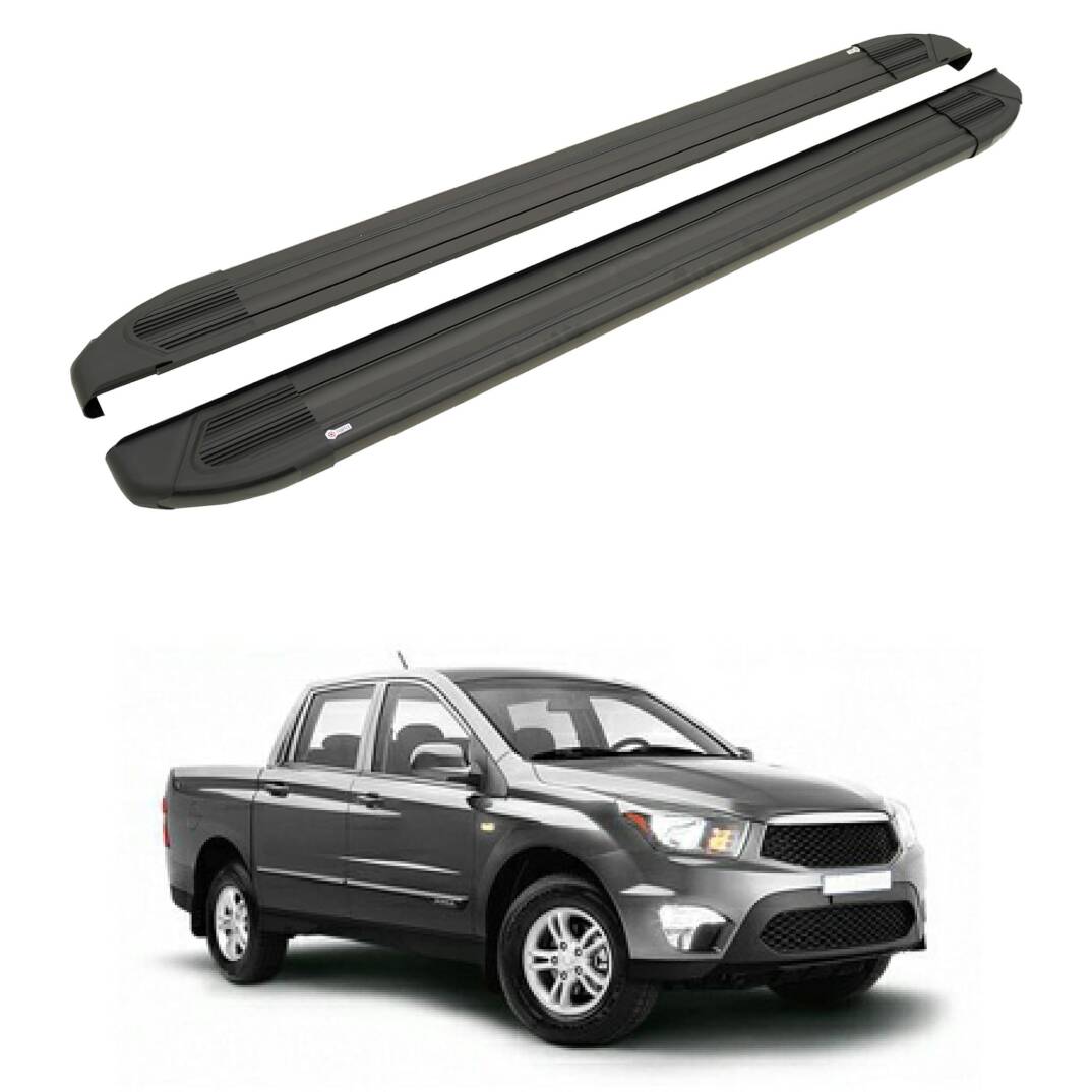 TURTLE Fits Ssangyong Korando Sports 2013-2019 Side Step Brillant Black - 1