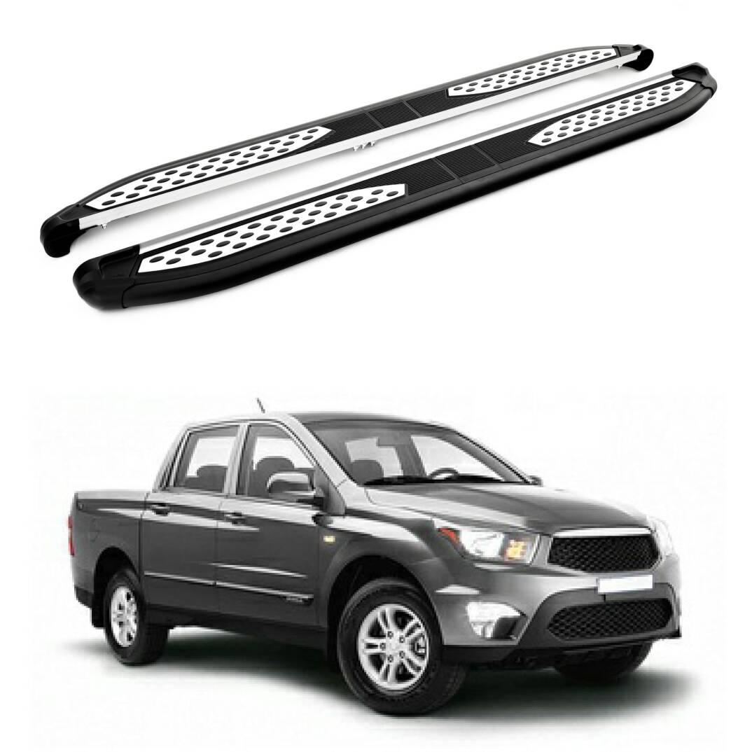 TURTLE Fits Ssangyong Korando Sports 2013-2019 Side Step Plus Black - 1